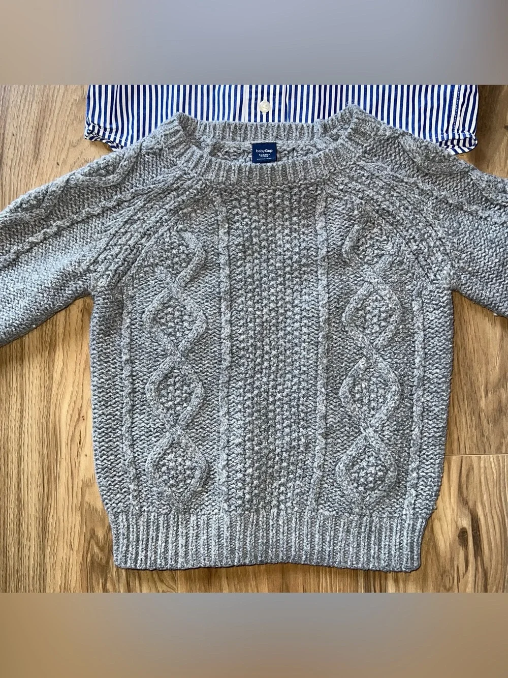Ralph Lauren Baby Gap Boys Toddler 2T Dress Shirt Cable Knit Sweater Bundle